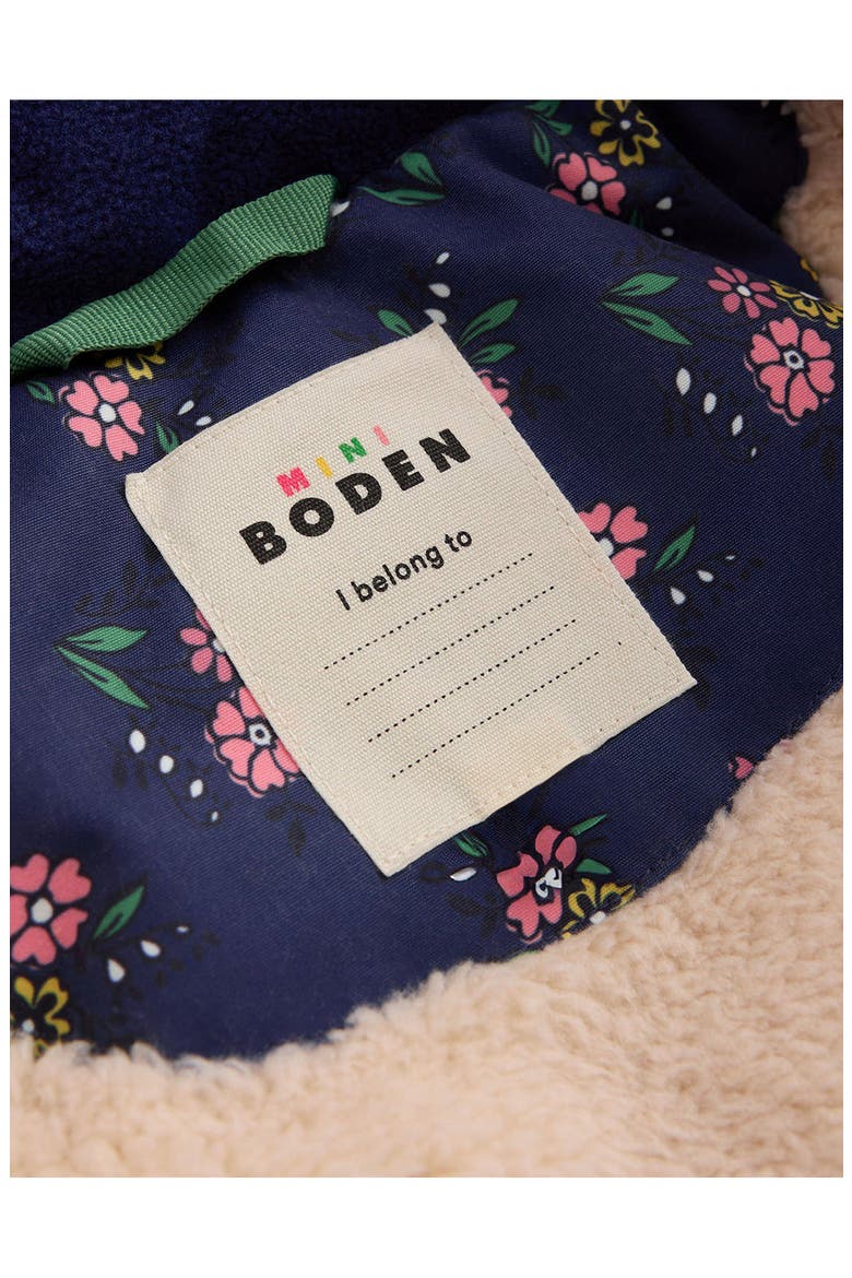 Kids' Joni Faux Fur Trim Quilted Parka, Alternate, color, NAVY FLORAL
