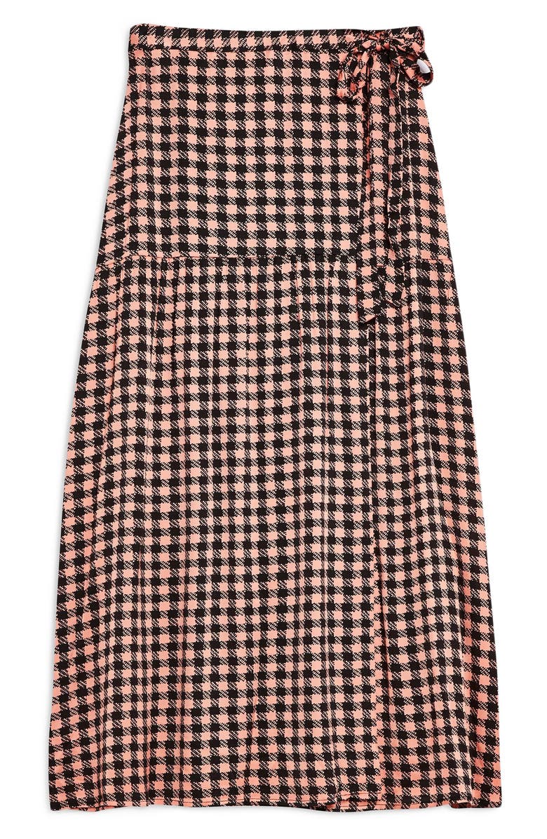 Topshop Dixie Check Midi Skirt, Alternate, color, 