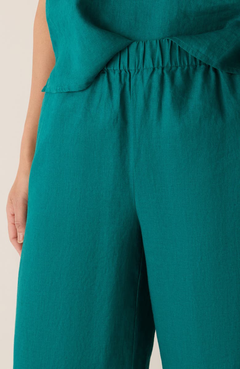 Eileen Fisher Linen Wide Leg Pants, Alternate, color, 