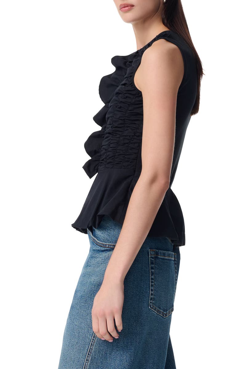 Robert Rodriguez Rosa Bubble Peplum Top, Alternate, color, Black