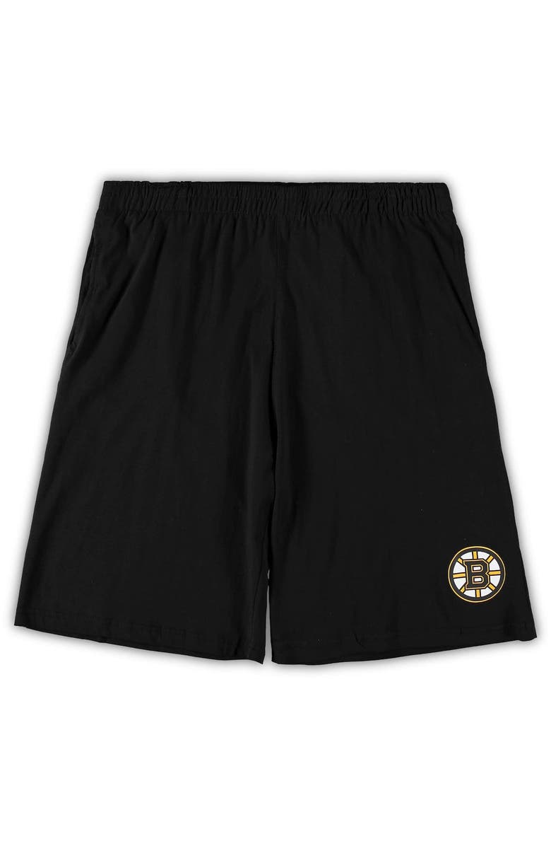 CONCEPTS SPORT Men's Concepts Sport Black/Heathered Charcoal Boston Bruins Big & Tall T-Shirt & Shorts Sleep Set, Alternate, color, Black