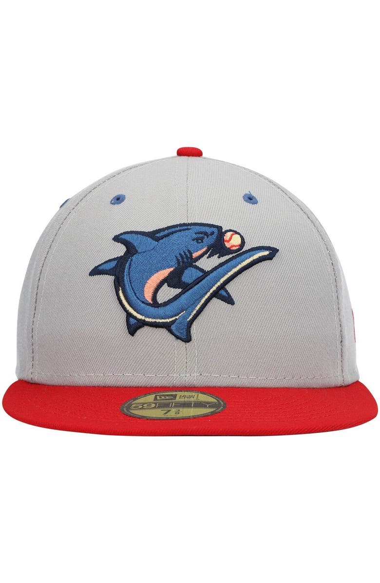 New Era Men's New Era Gray Clearwater Threshers Alternate Authentic Collection 59FIFTY Fitted Hat, Alternate, color, 