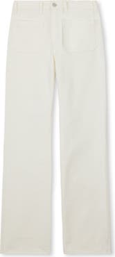 Fortela Janej Bootcut Bull Cotton White Trousers