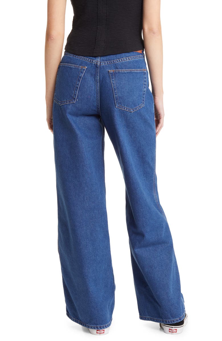 BDG Urban Outfitters Blue Puddle '70s Wide Leg Jeans, Alternate, color, 