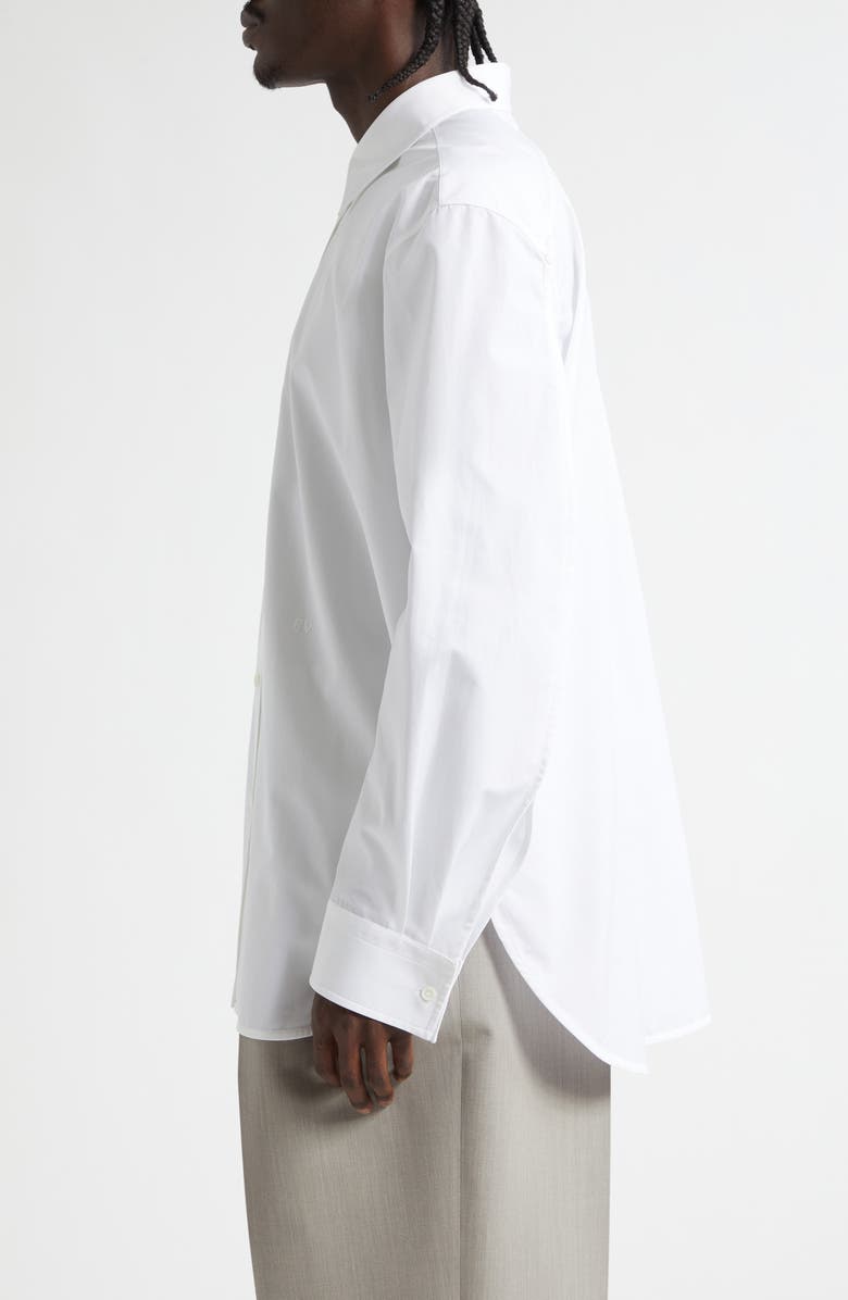 Bottega Veneta Cotton Poplin Button-Up Shirt, Alternate, color, 9000 White