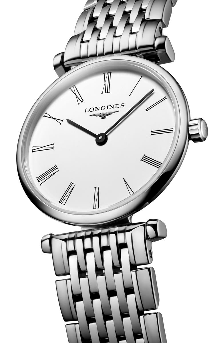 Longines La Grande Classique de Longines Bracelet Watch, 24mm, Alternate, color, Silver/ White/ Silver