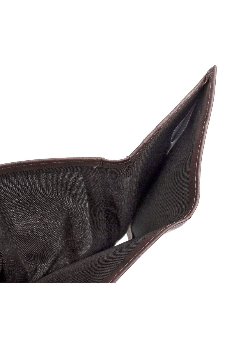 BUXTON RFID Three-Fold Leather Wallet, Alternate, color, Tan