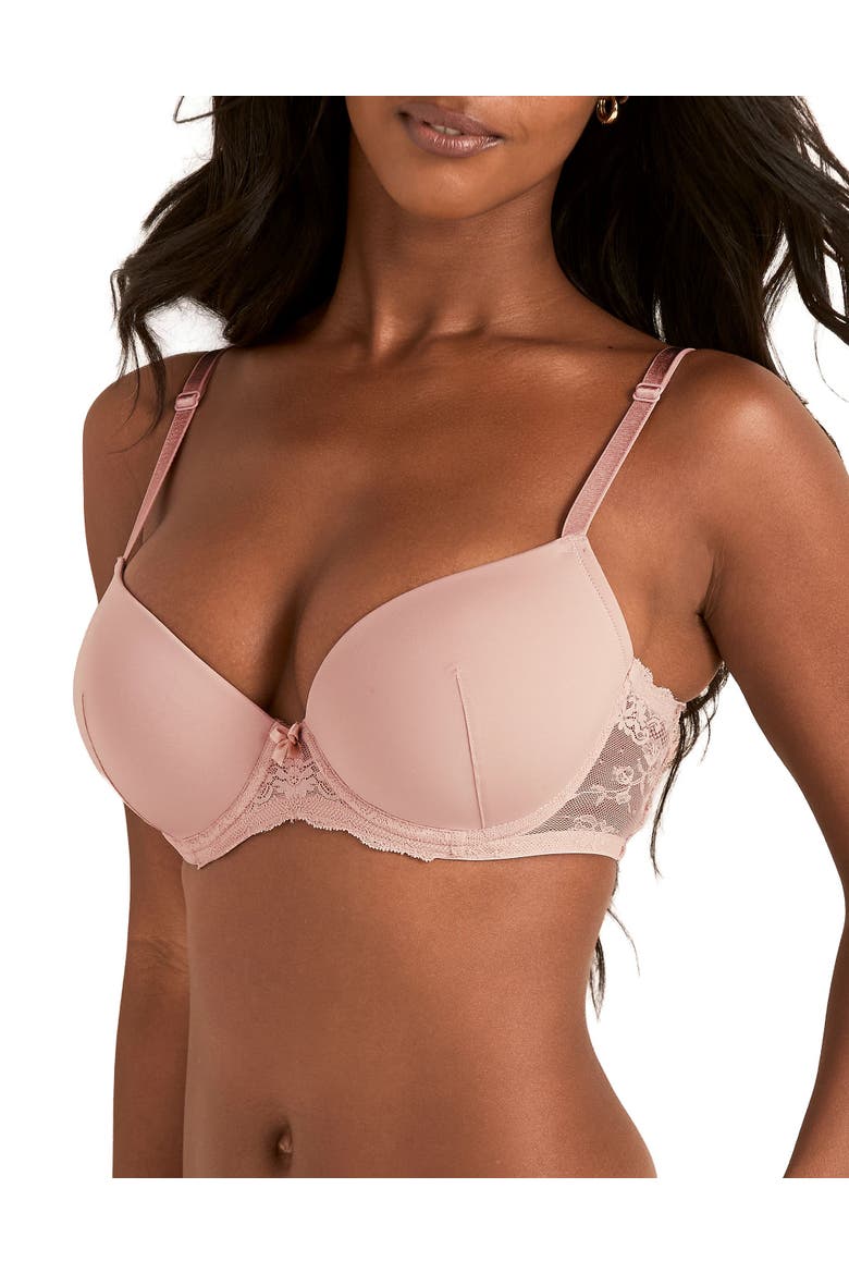Jennakate Push Up Demi Bra, Main, color, Medium beige