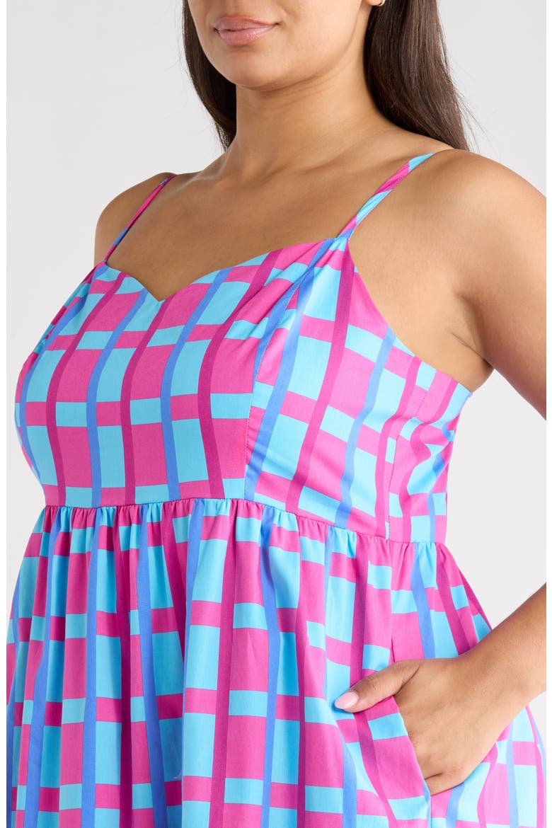 Devania Brush Cabana Flowy Maxi Dress, Alternate, color, FUCHSIA-BLUE-MULTI