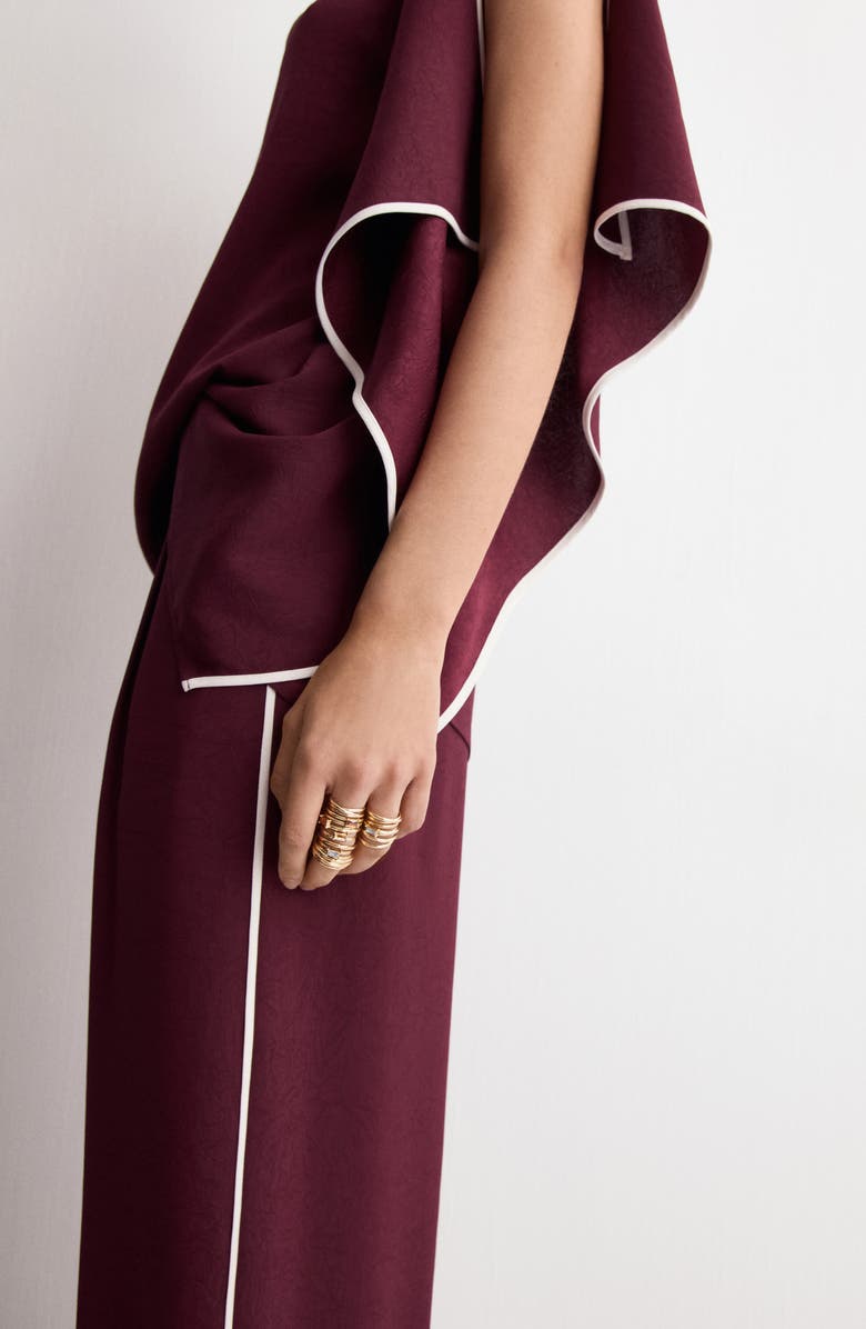 MANGO Ruffle Asymmetric Top, Alternate, color, 