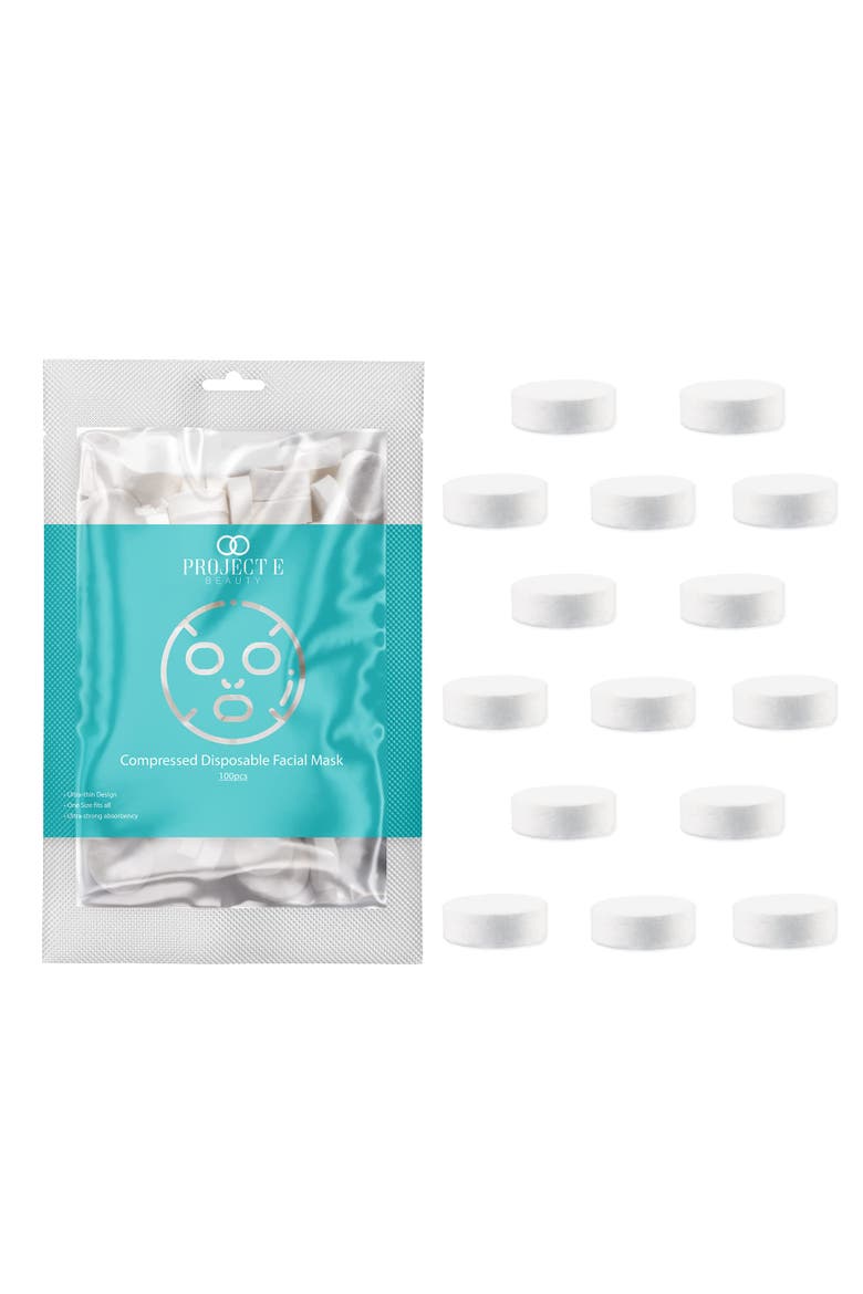 500pcs Disposable Compressed Facial Mask, Main, color, White