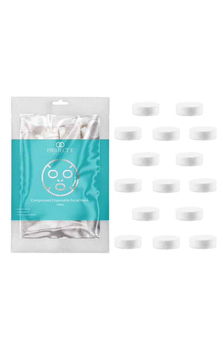 Project E Beauty 500pcs Disposable Compressed Facial Mask, Main, color, White