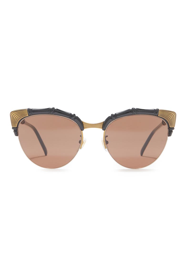 58mm Sunglasses, Main, color, BLACK/ GOLD