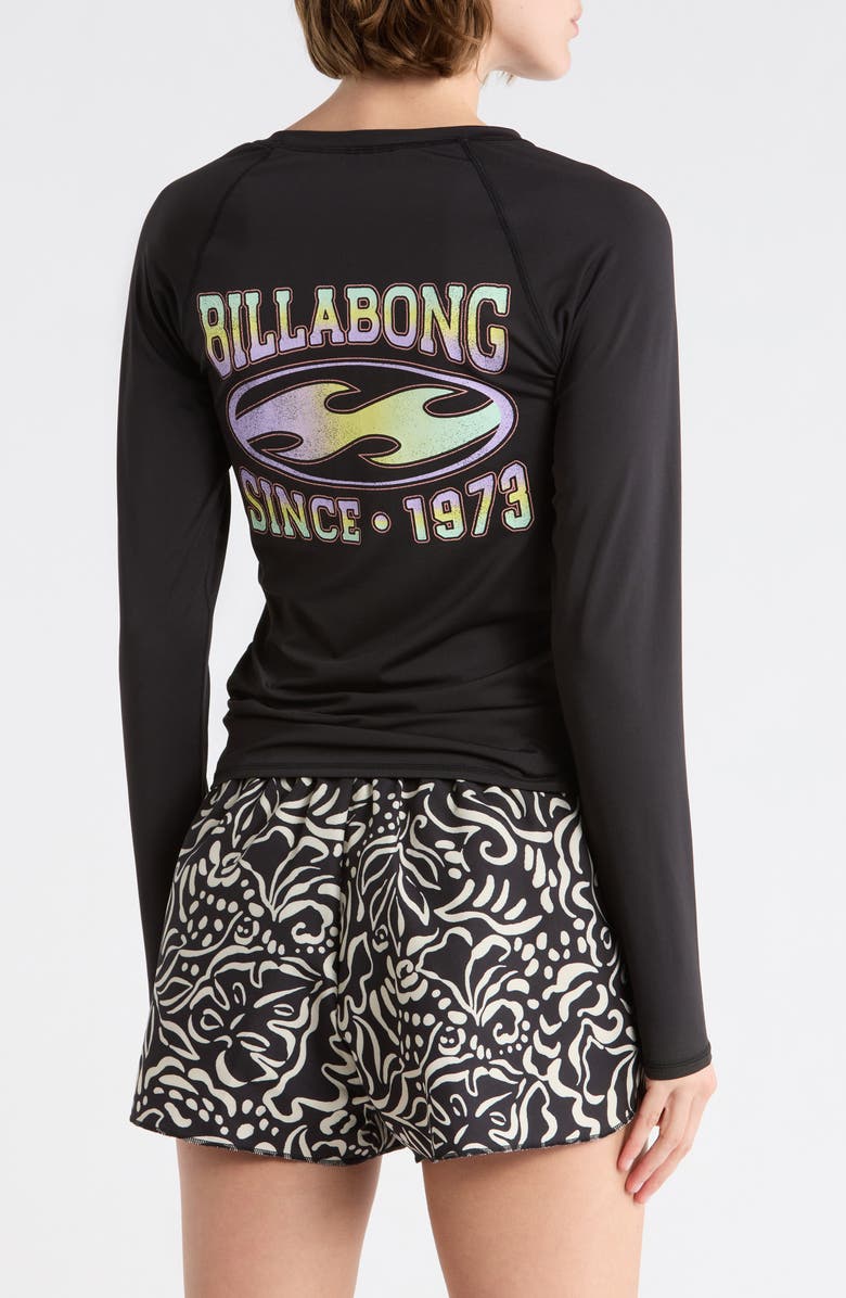 Billabong Beach Babe Rashguard Top, Alternate, color, Black Pebble