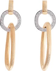 Marco Bicego Jaipur Diamond Double Link Drop Earrings