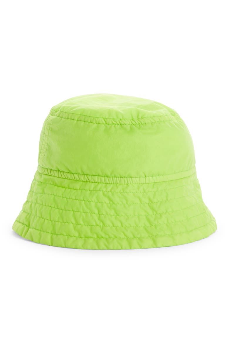 Gilly Quilted Bucket Hat, Alternate, color, LIME
