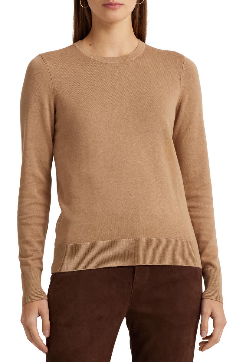 Lauren Ralph Lauren Cotton Blend Sweater, Main, color, 