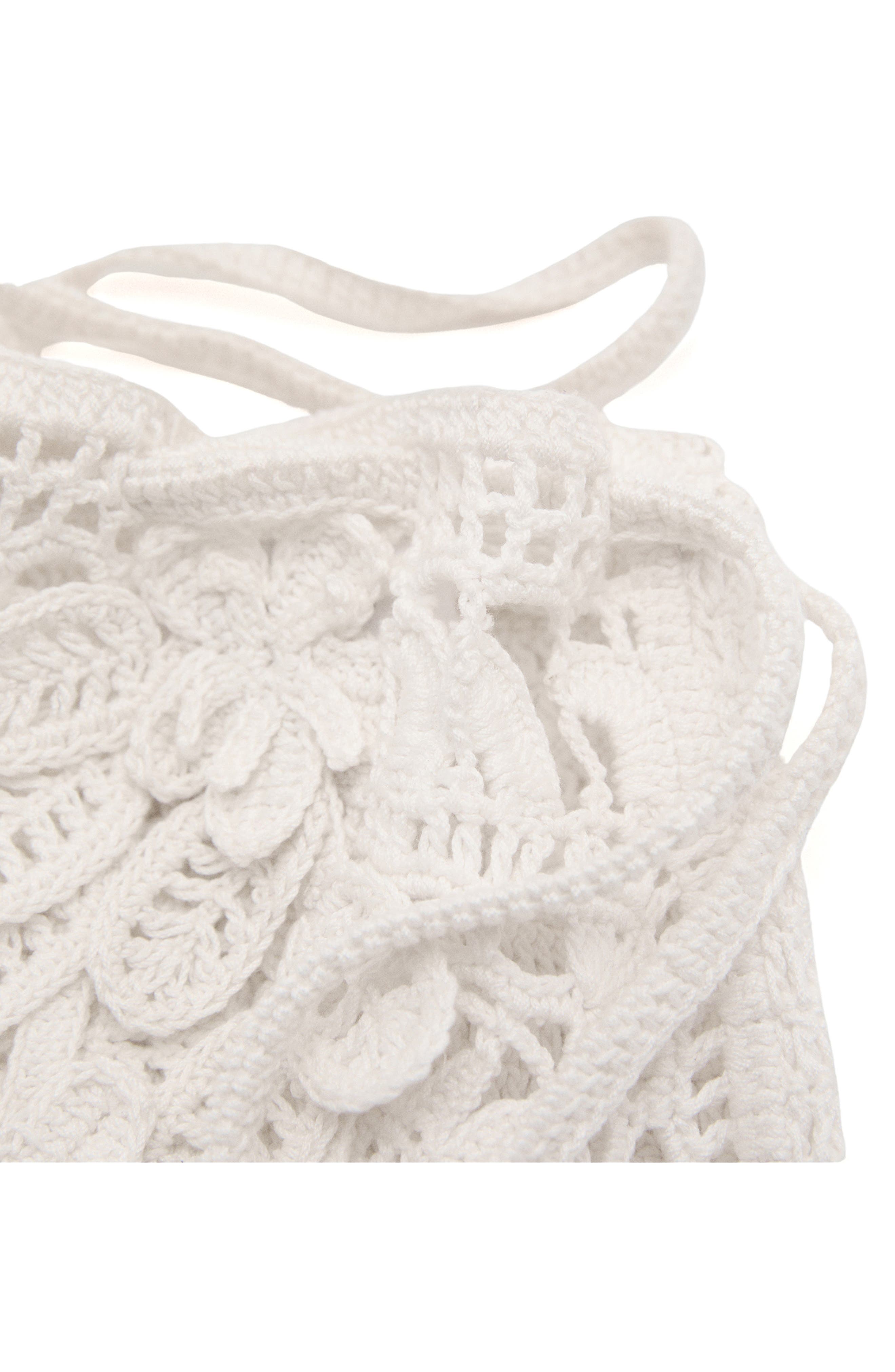 MANGO Crochet Handbag, Alternate, color, 