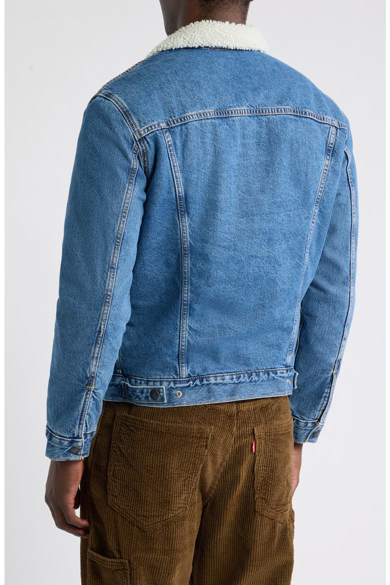 Type 3 Denim Trucker Jacket, Alternate, color, WASHED AWAY SHERPA