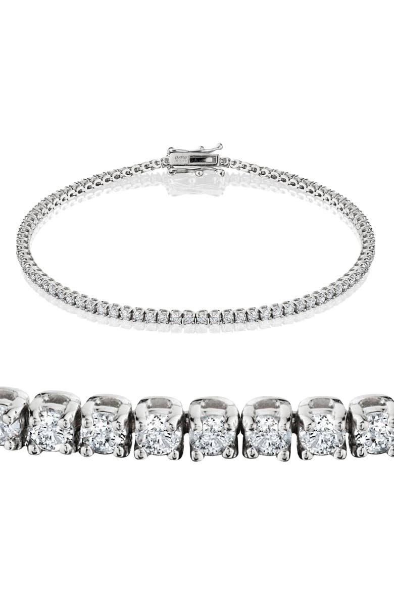 Bliss Diamond 2ct Lab Grown Diamond Tennis Bracelet 14K Gold 7", Main, color, 14K White Gold