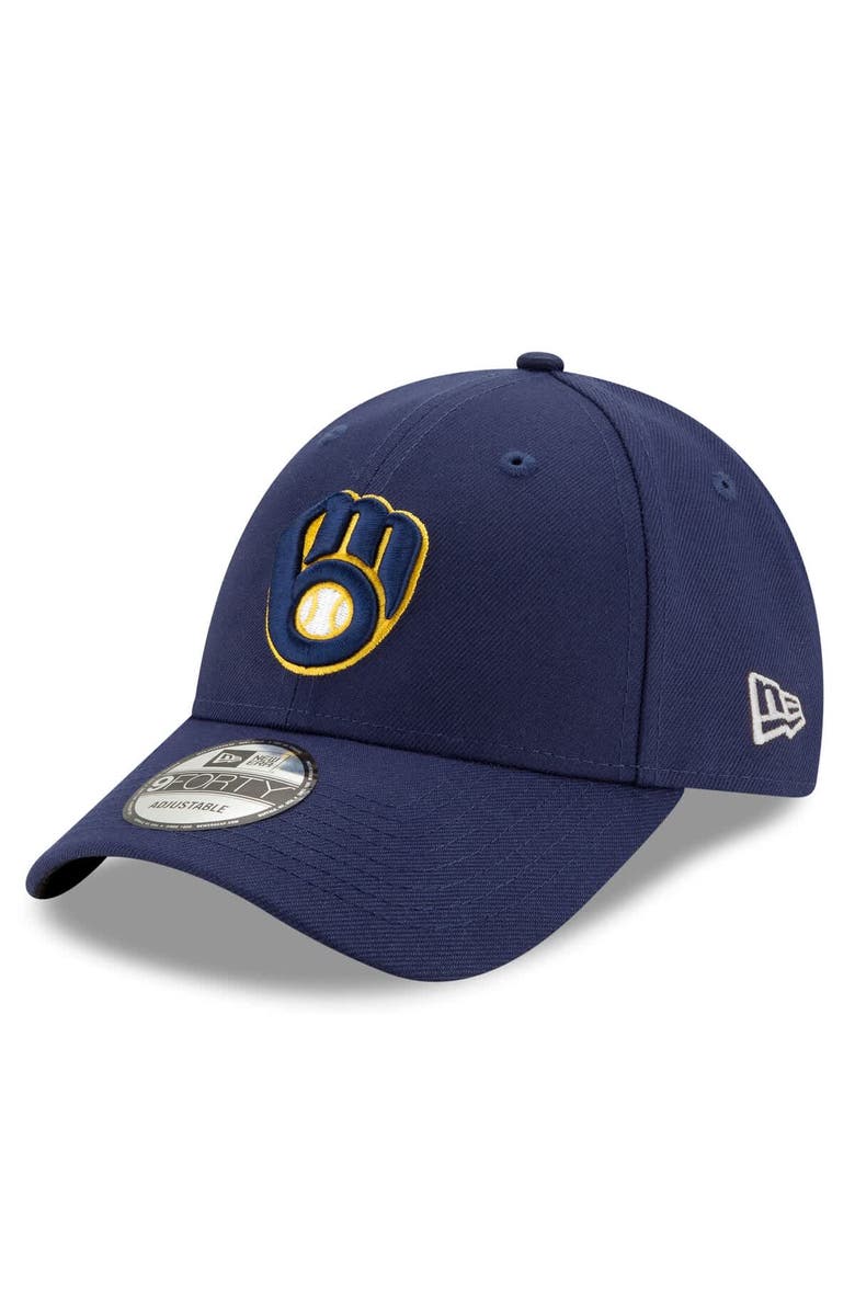 New Era Men's New Era Navy Milwaukee Brewers 2024 MLB Postseason Side Patch 9FORTY Adjustable Hat, Alternate, color, 
