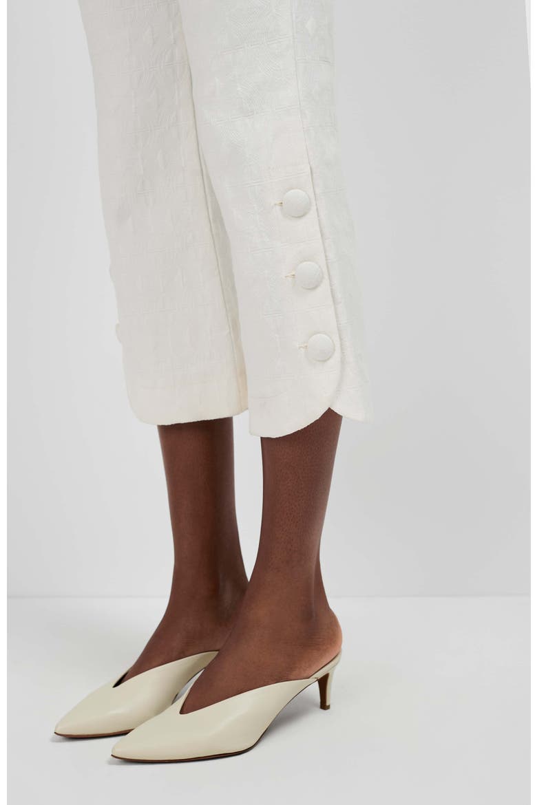Tortona Button Hem Pants, Alternate, color, Whitewash