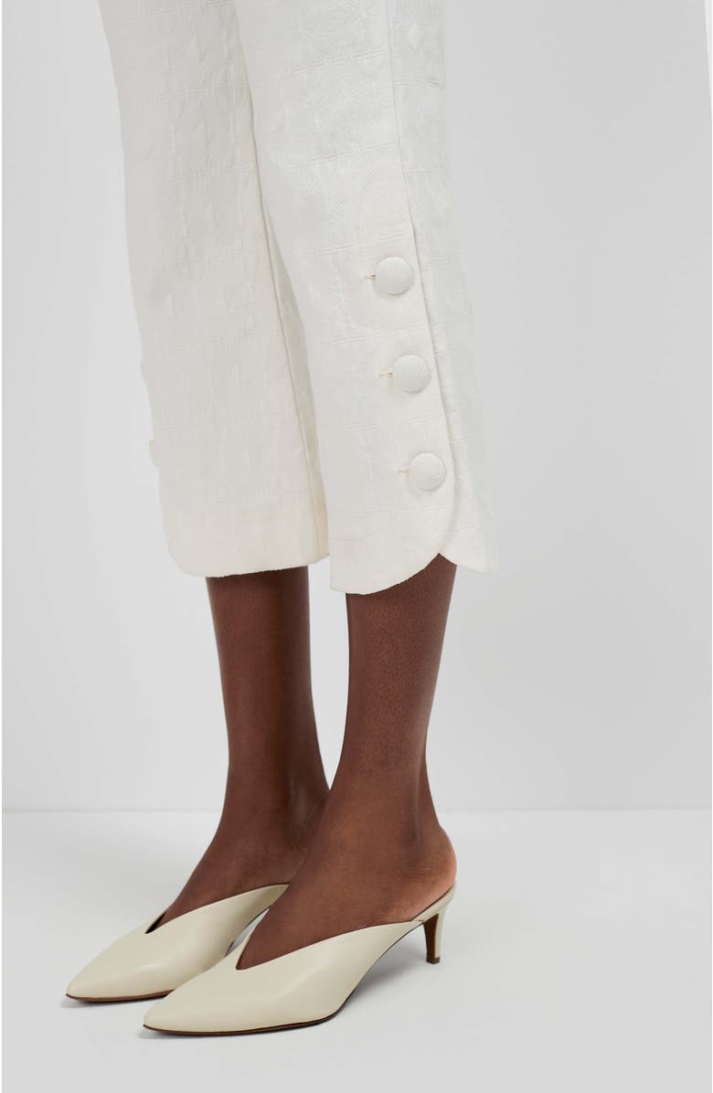Trina Turk Tortona Button Hem Pants, Alternate, color, Whitewash