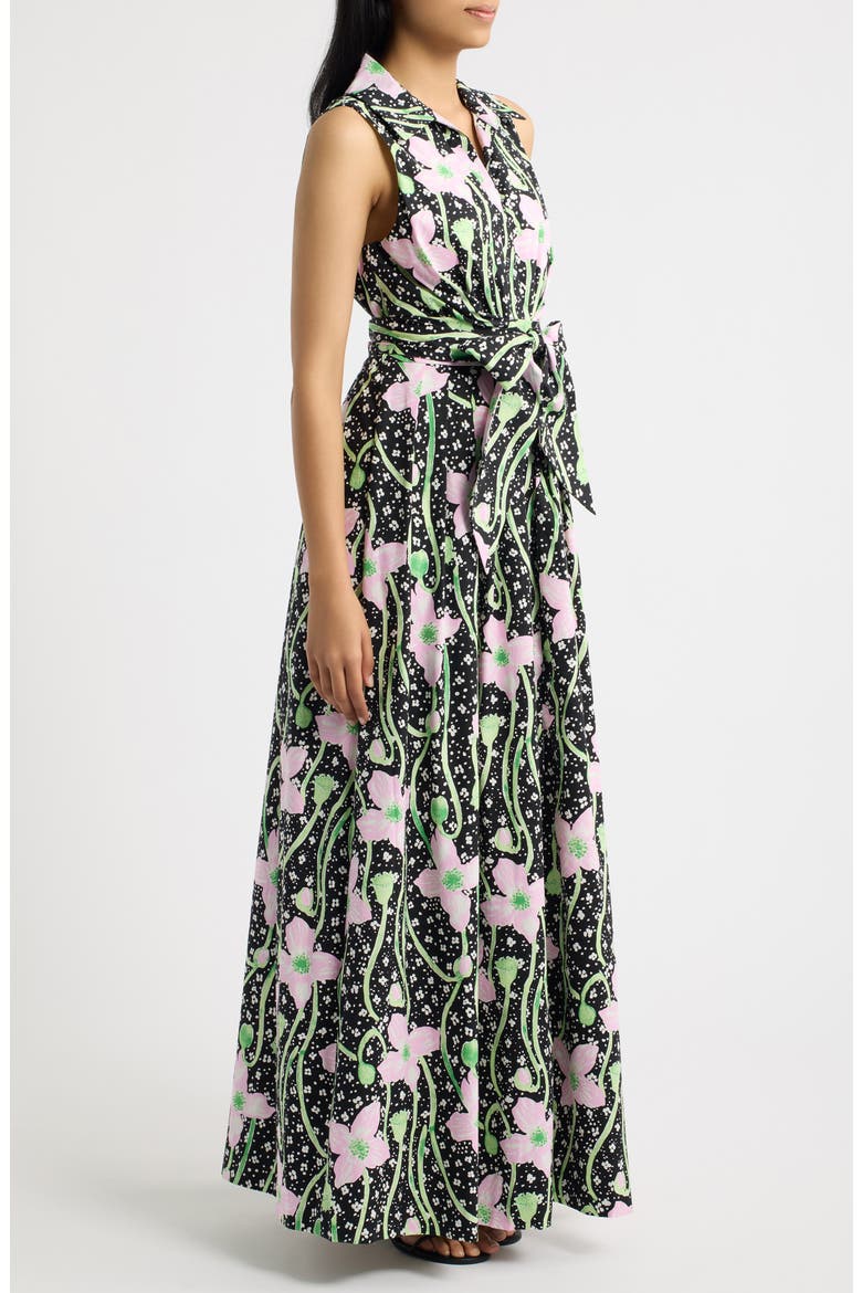 Marria Floral Print Sleeveless Dress, Alternate, color, ONYX BLUSHING BLOOMS