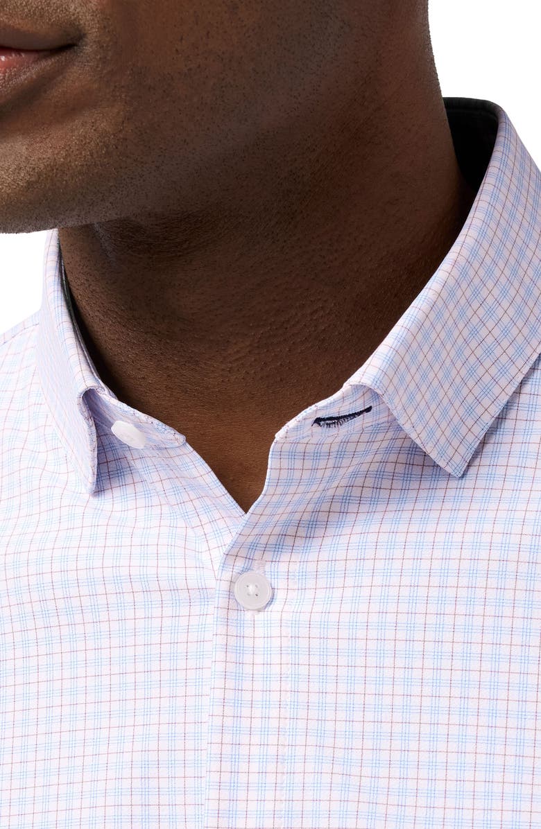 Mizzen+Main Leeward Trim Fit Button-Up Shirt, Alternate, color, Skyline Blue Austin Plaid