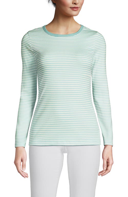 Lands' End Cotton Rib T-shirt In Green