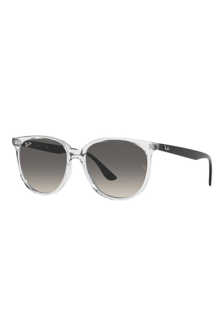 54mm Gradient Square Sunglasses, Alternate, color, TRANSPARENT / GREY GRADIENT