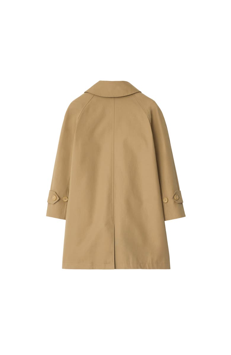 Burberry Cotton Hooded Car Coat, Alternate, color, Sand Beige