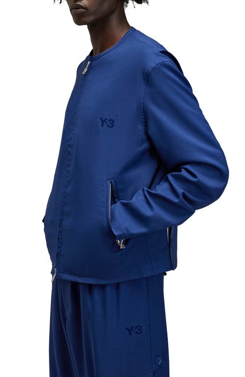 Y-3 Sport Uniform 3-stripes Twill Track Jacket In Dark Blue