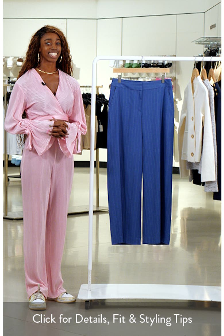 アトリエGG ボーダーロンT ブルー Tahari ASL Pinstripe Wide Leg Pants (Women) | Nordstrom