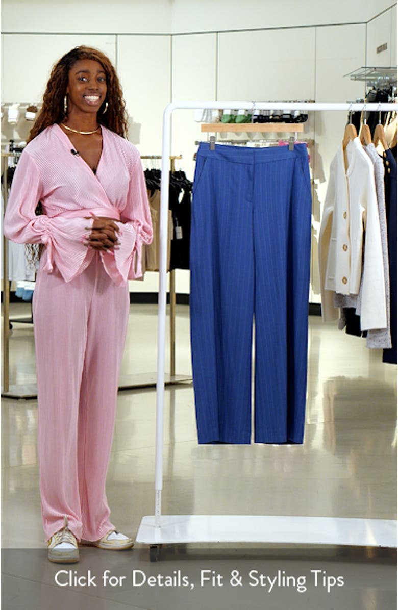 Pinstripe Wide Leg Pants, sales video thumbnail