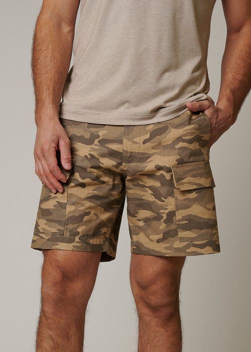 Leisure Lab Ripstop Cargo Camo Shorts In Sahara