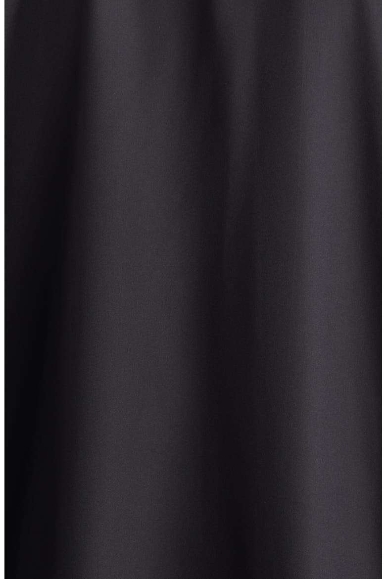Stripe Border Silk Caftan Shirtdress, Alternate, color, BLACK/ OPTIC WHITE