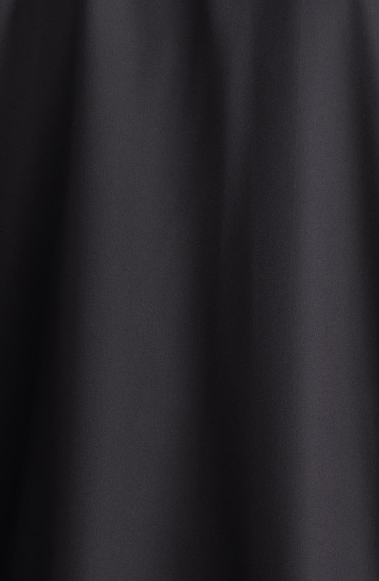 Michael Kors Collection Stripe Border Silk Caftan Shirtdress, Alternate, color, Black/ Optic White