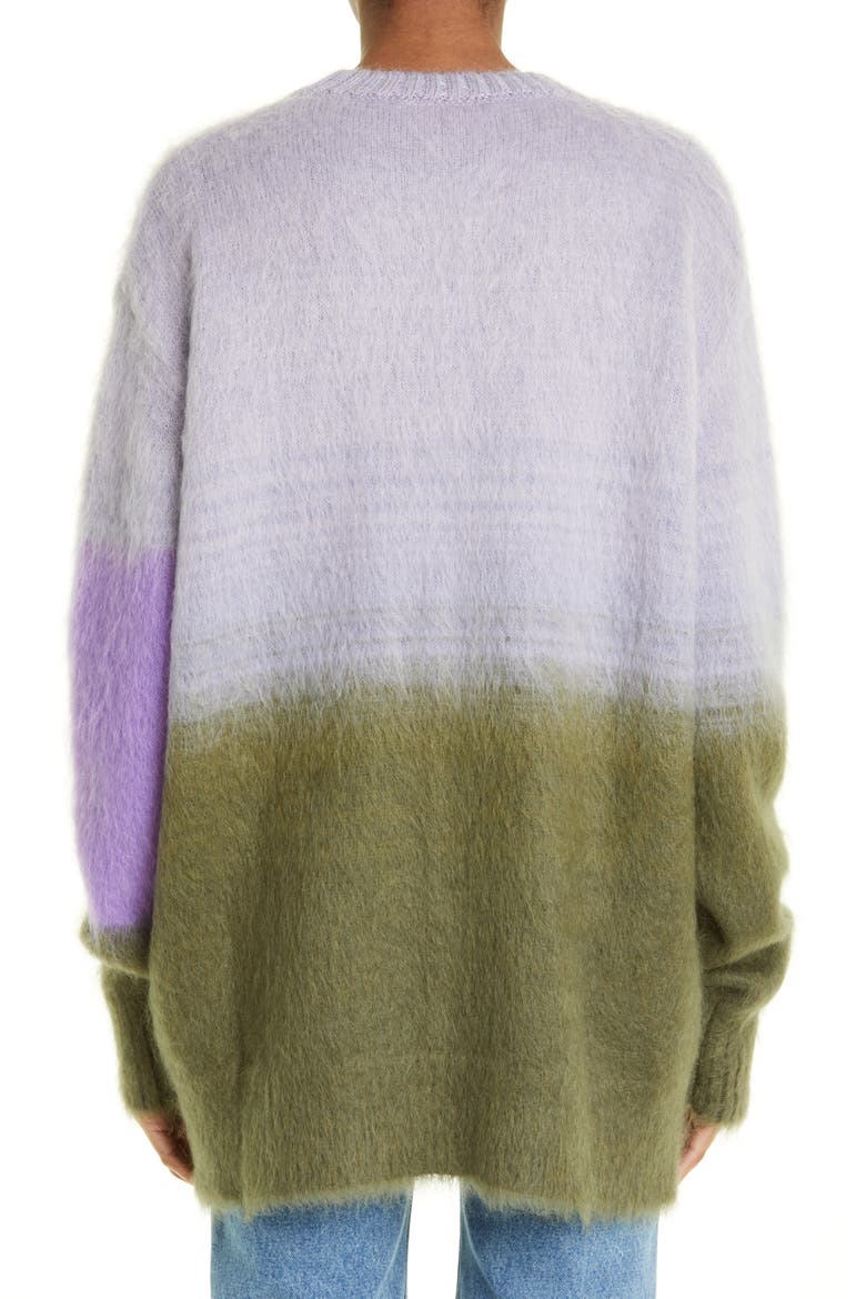Helvetica Logo Mohair Blend Sweater, Alternate, color, MILITARYLILAC