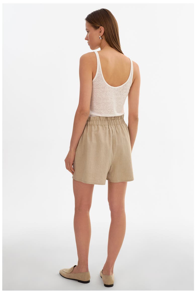 ILIA | Linen Shorts, Alternate, color, Beige
