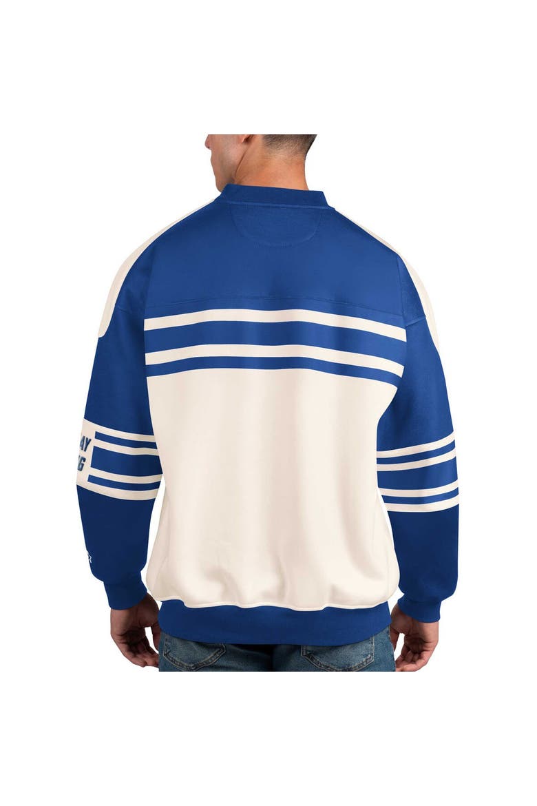 Men's Starter White Tampa Bay Lightning Defense Fleece Crewneck Pullover Sweatshirt, Alternate, color, White