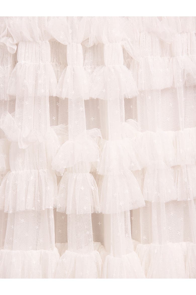 Lisette Ruffle Off Shoulder Gown, Alternate, color, Swan White