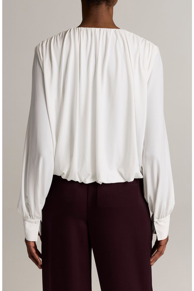 V-Neck Bubble Top, Alternate, color, IVORY
