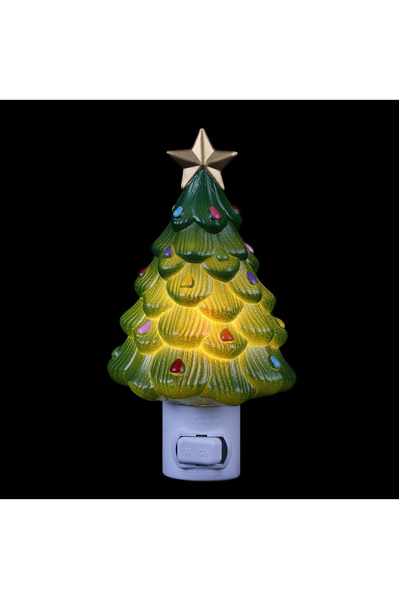 5 in. Shatterproof Night Light - Snowman, Alternate, color, Green Christmas Tree