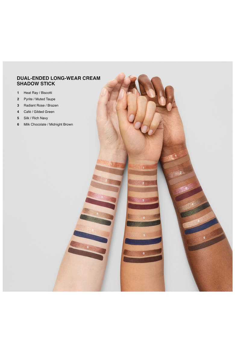 Dual-Ended Long-Wear Waterproof Cream Eyeshadow Stick, Alternate, color, MILK CHOCOLATE/ MIDNIGHT BROWN