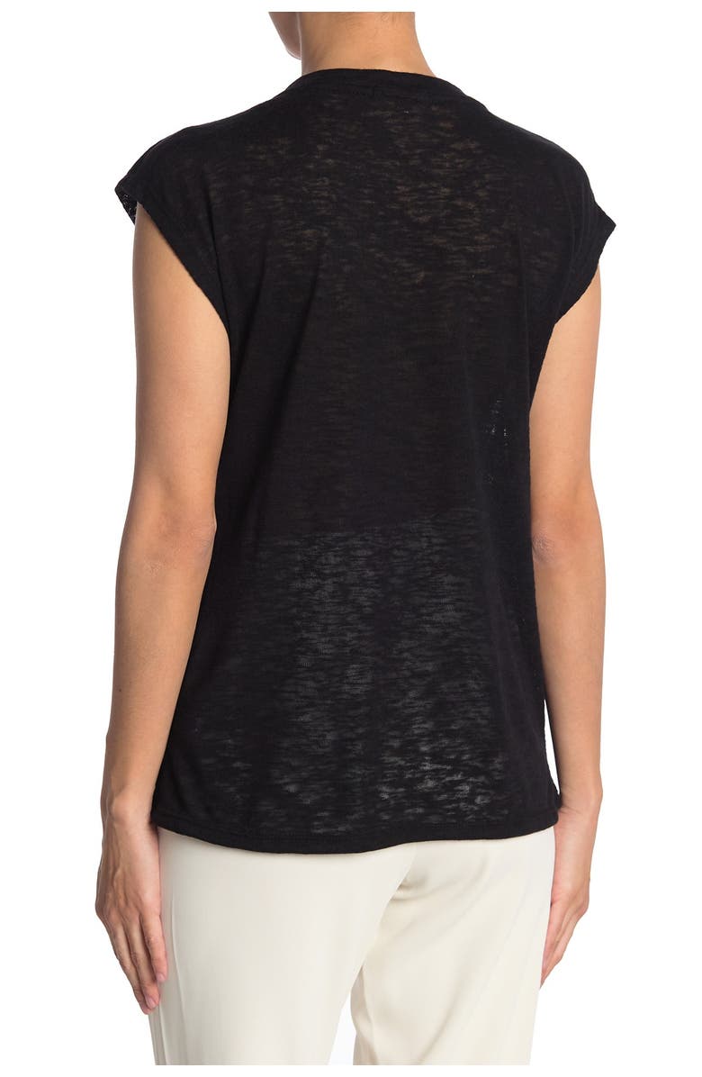Pleione V-Neck Twist Front Burnout Tank, Alternate, color,