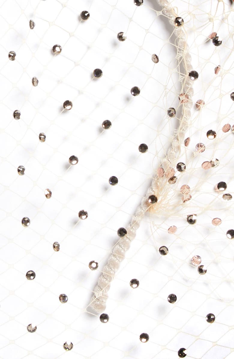 Gigi Burris Millinery Clara Swarovski Crystal Veil, Alternate, color, 