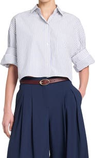 TWP Next Ex Stripe Crop Shirt
