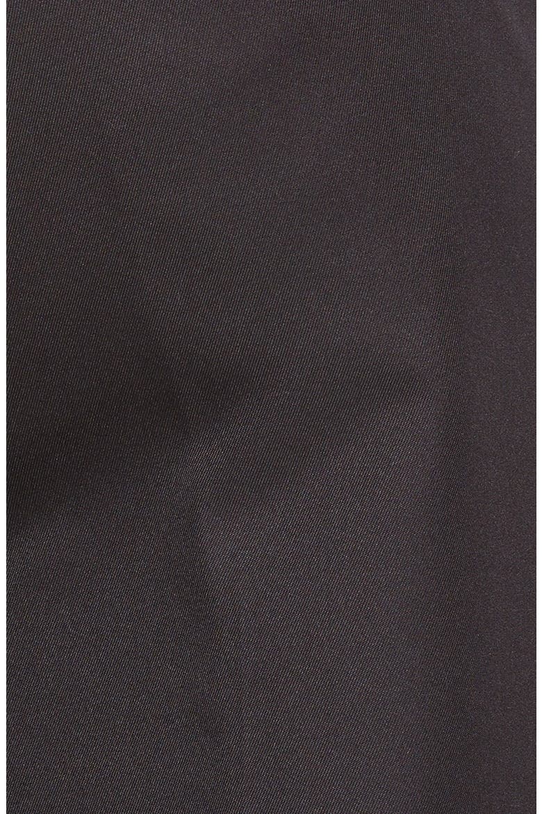 Self Sizer Waist Flat Front Classic Fit Microfiber Trousers, Alternate, color, BLACK