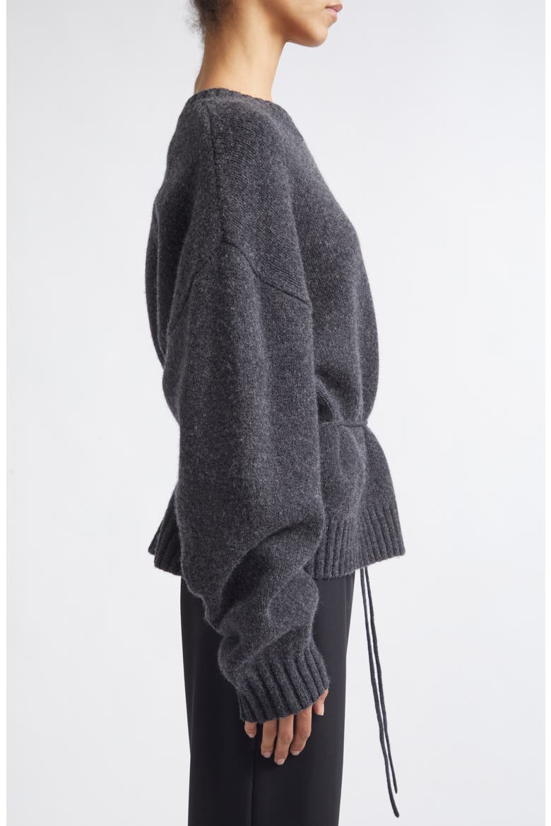 Wool Crewneck Sweater, Alternate, color, DARK CHARCOAL MELANGE
